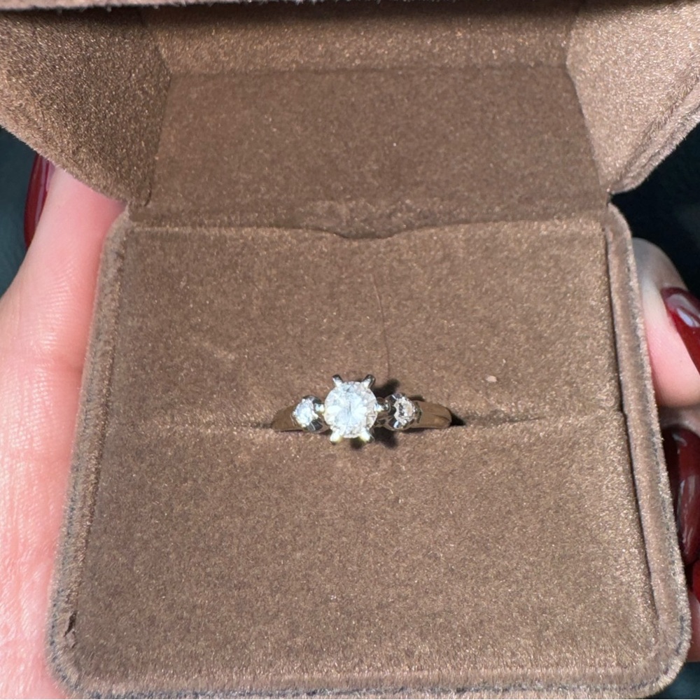 Size 6 Diamond vintage engagement ring.